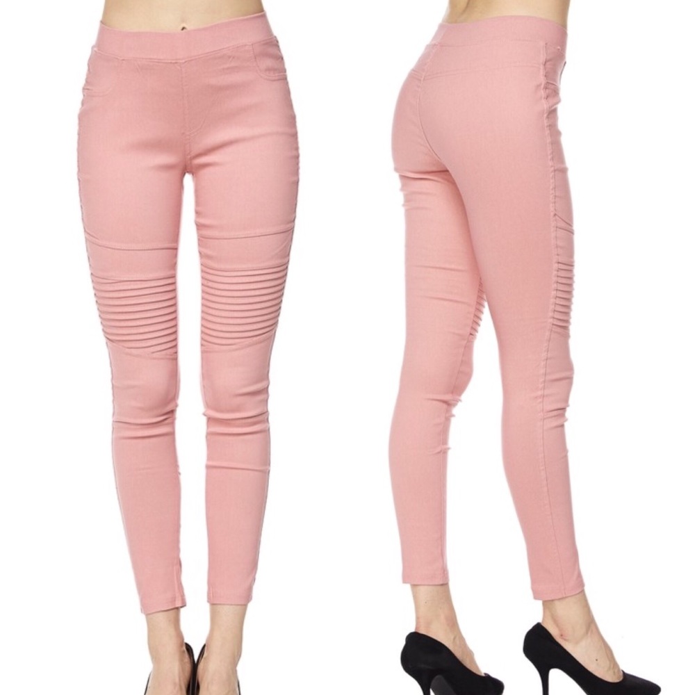 RESTOCKED▪️ moto jeggings skinny blush pink - Picture 2 of 2